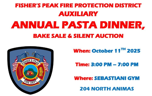 Fisher's Peak Fire Auxiliary Annual Pasta Dinner 