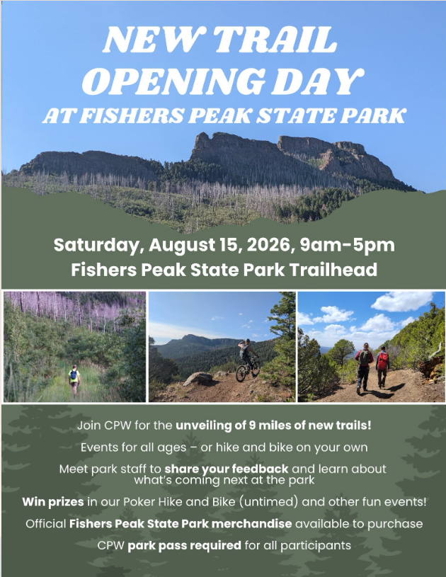 Fishers Peak State Park New Trail Opening Day Flyer